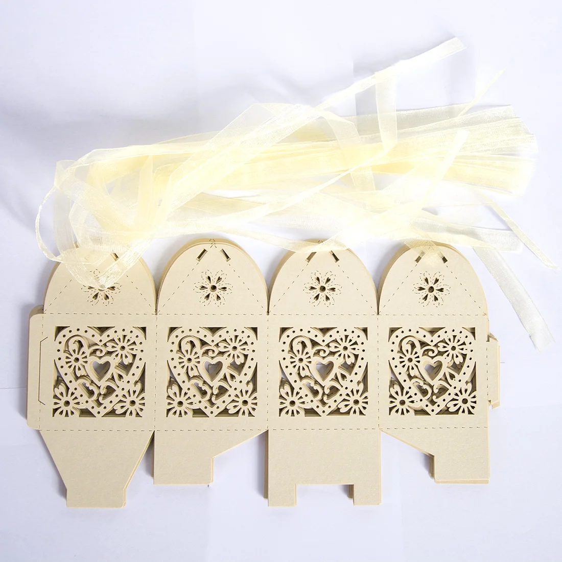 10 шт./компл. бумажные пакеты для подарков любовь сердце лазерная резка полый