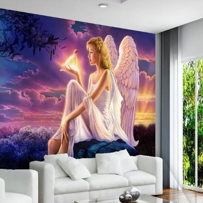 Wellyu пользовательские крупногабаритные фрески огненные облака небо солнечный