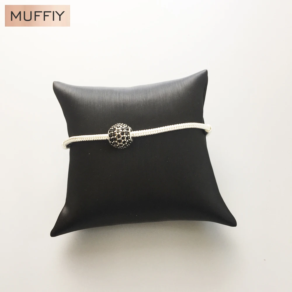 Очаровательные бусины с черной ПАВЕ Карма Европа новинка 2017 года хорошее