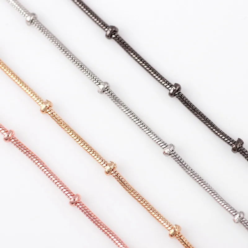 10pcs/lot 60+5cm Fashion 4 Colors Snake Chains Necklace Men Women With Lobster Clasps For Glass Living Floating Locket |