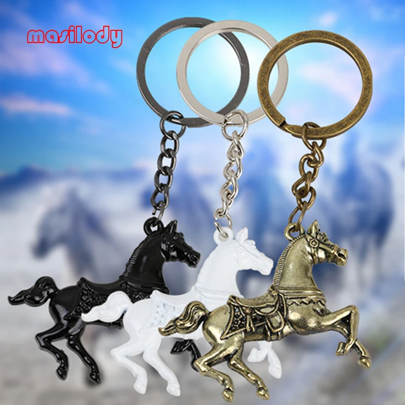 100 шт./лот брелок с серебряной лошадкой мини брелоки лошадьми Новинка