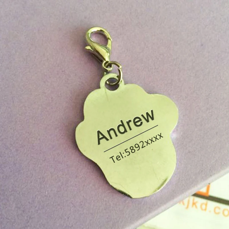 Бесплатная Выгравированная Персонализированная идентификационная бирка для