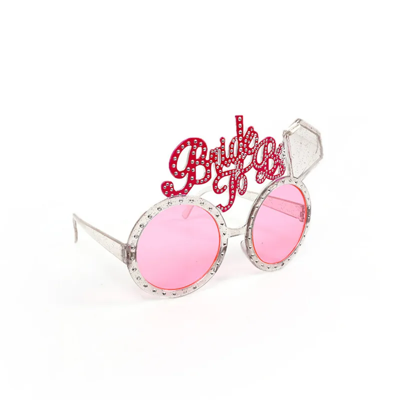 bride sunglasses С надписью "Bride to Be" Свадебные украшения Свадебный душ Свадебная Фата атласной лентой створки девичник девушка курица вечерние украшения свадебные принадлежности - Цвет: bride sunglasses