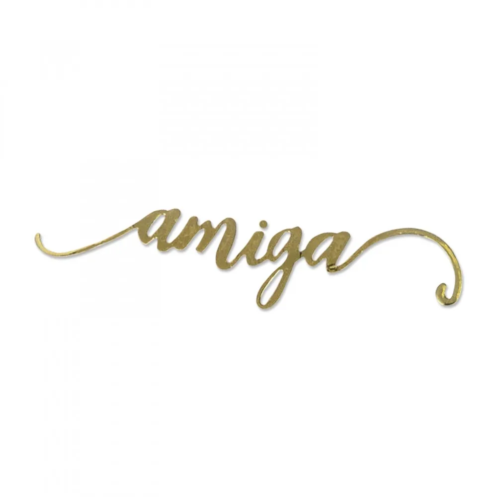 Amiga y Amigo (Girl Испанские слова удачи и благословений для мальчиков и девочек друг сентидас нуем металлический трафарет для Скрапбукинг Декор Сделай Сам - Цвет: Amiga y Amigo (Girl