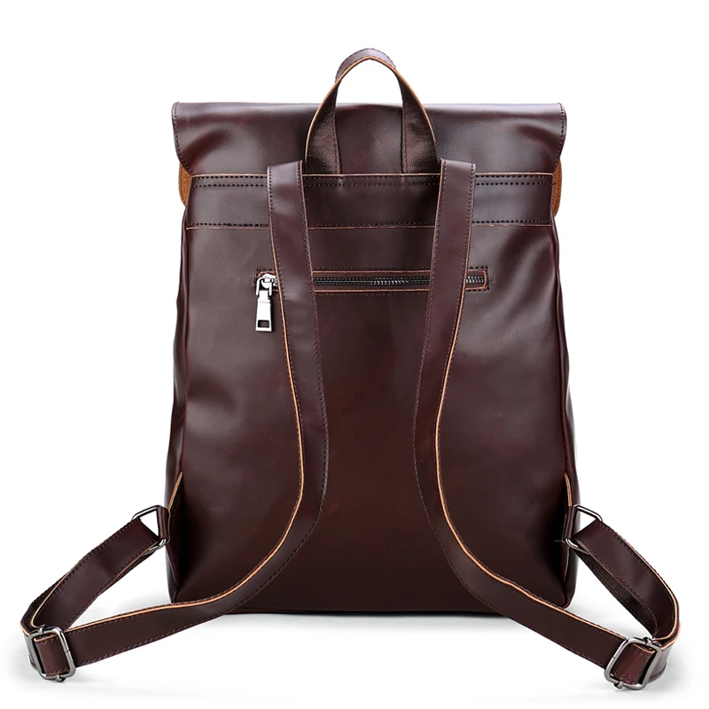 MYNOS Высокое Качество Кожа Мужчины Рюкзак Путешествия Сумка Старинные сумки На