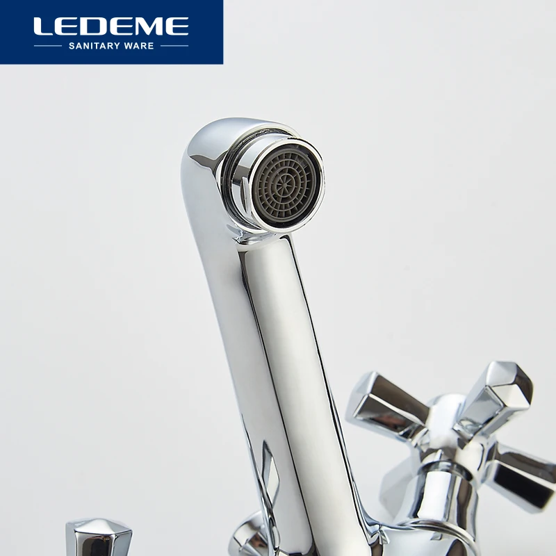 LEDEME Смеситель для умывальника латунь Цвет: хром L1090|basin mixer tap|mixer tapbasin faucet |