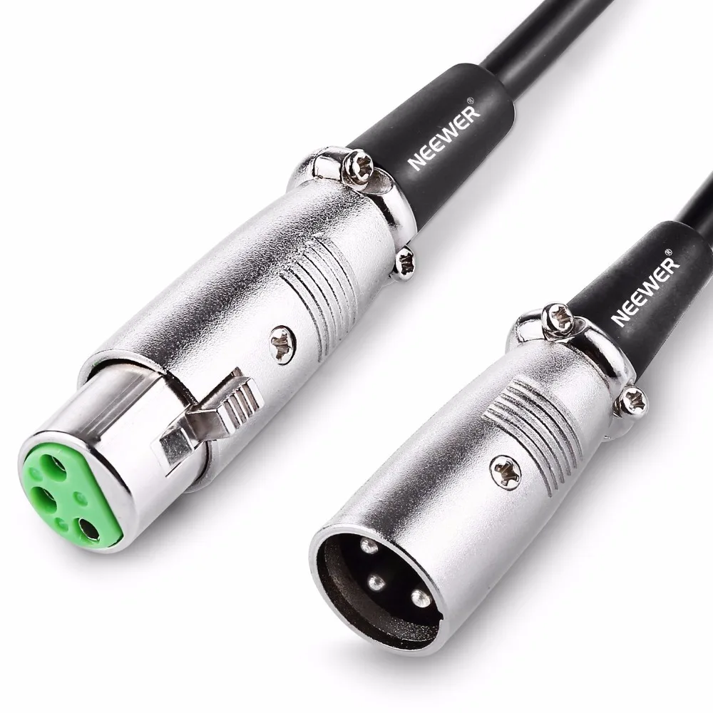 Neewer 6 М Универсальный 3 контактный XLR штекер к гнездовой микрофонный кабель для