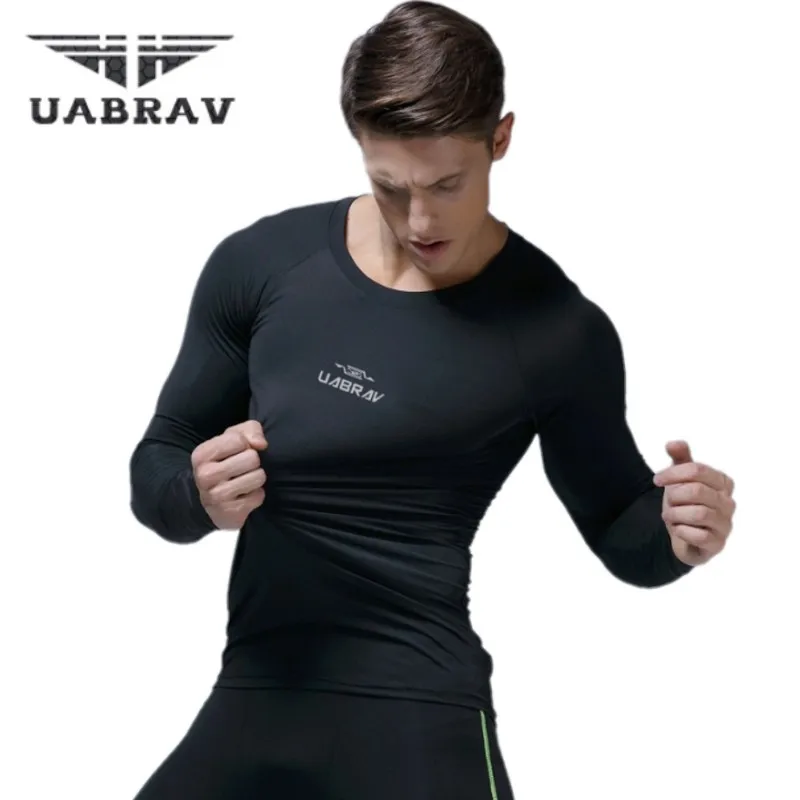 UABRAV мужские уличные спортивные Брендовые спортивные футболки, походные футболки, термодышащие футболки для кемпинга, альпинизма, спортивные футболки для фитнеса