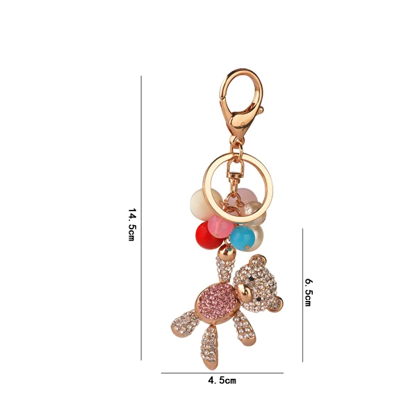 EASYA модный брелок плюшевый медведь унисекс брелок из цинкового сплава Porte Clef модные женские Стразы Чирлидеры медведь брелок