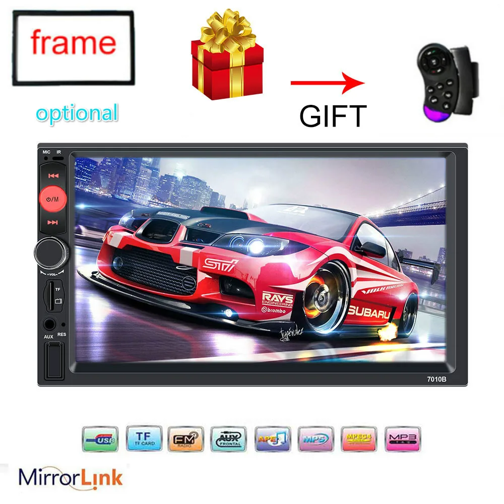 Авторадио 2 Din 7 ''сенсорный экран Bluetooth автомобильный Радио плеер аудио тюнер