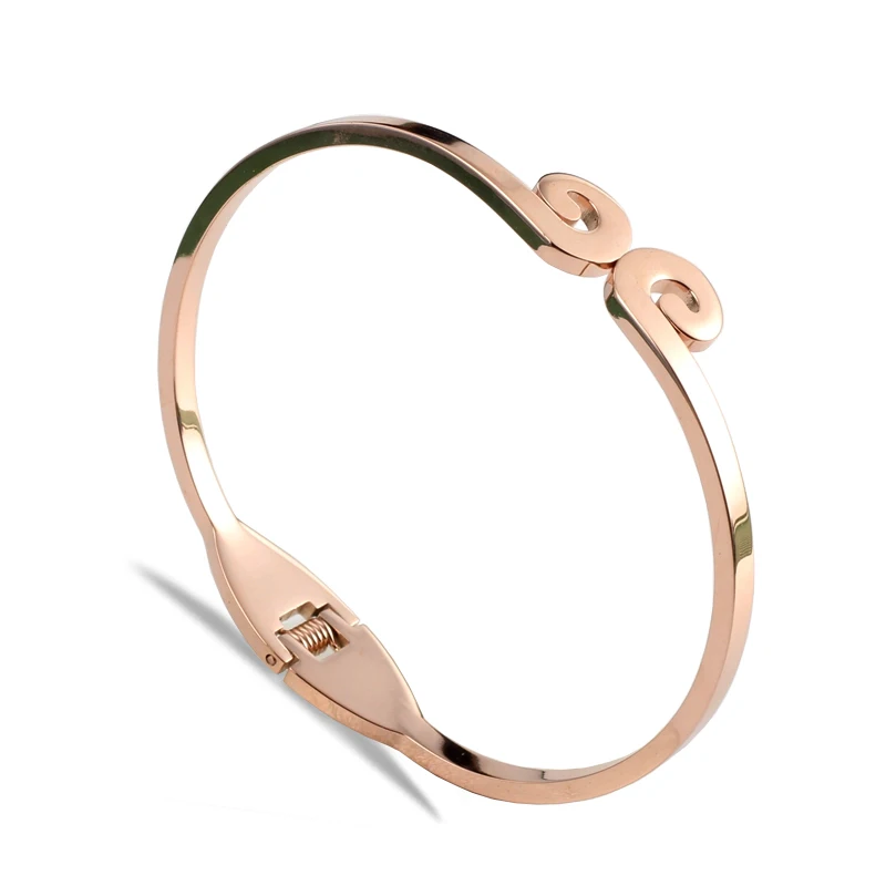 URSJEWELRY розовый золотой браслет на запястье браслеты для женщин сделаны из нержавеющей стали 316L гипоаллергенные римские ювелирные изделия с цифрами - Окраска металла: rose gold 61