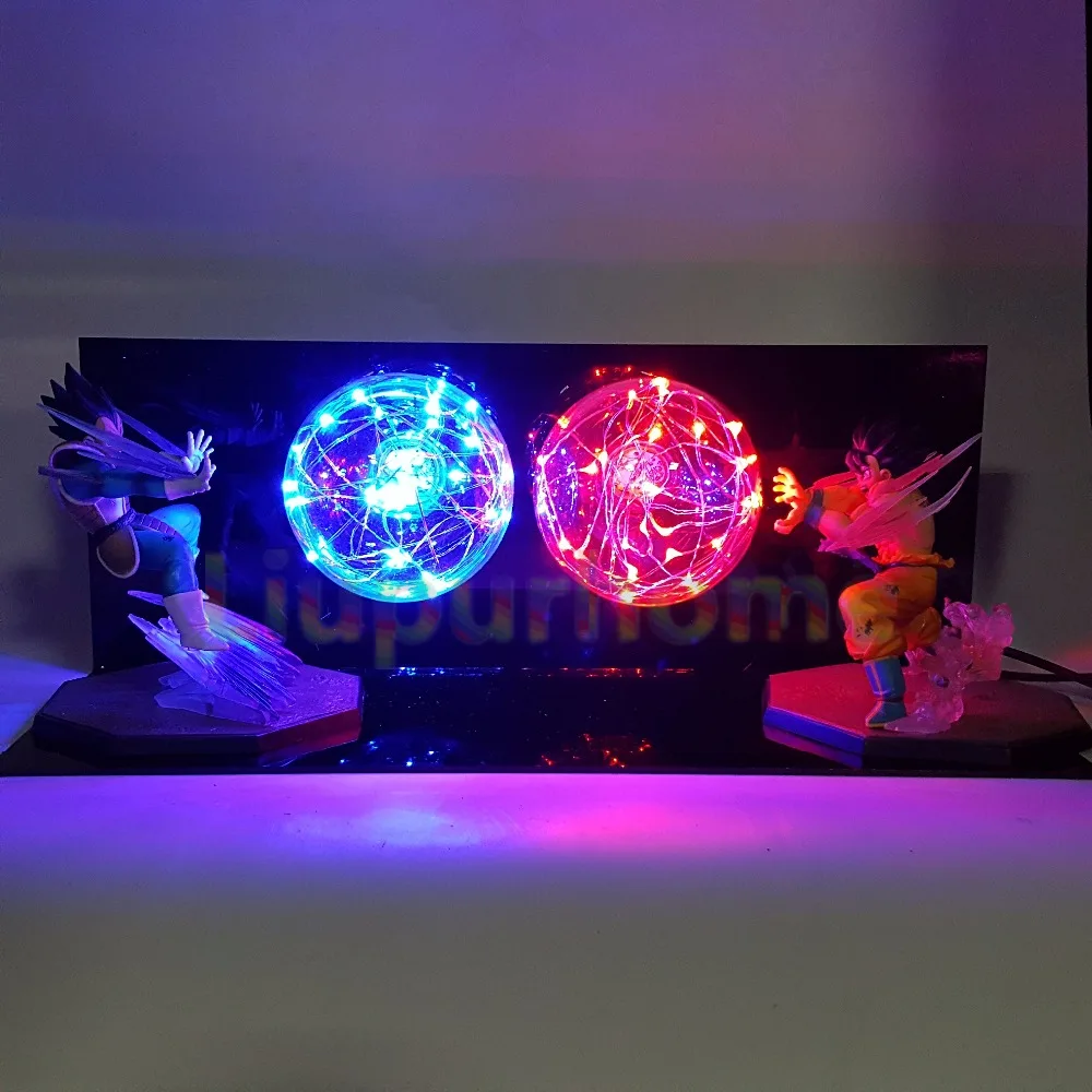 Светодиодный ночник Dragon Z Сон Гоку против Вегета супер сайян Аниме Дракон игрушка