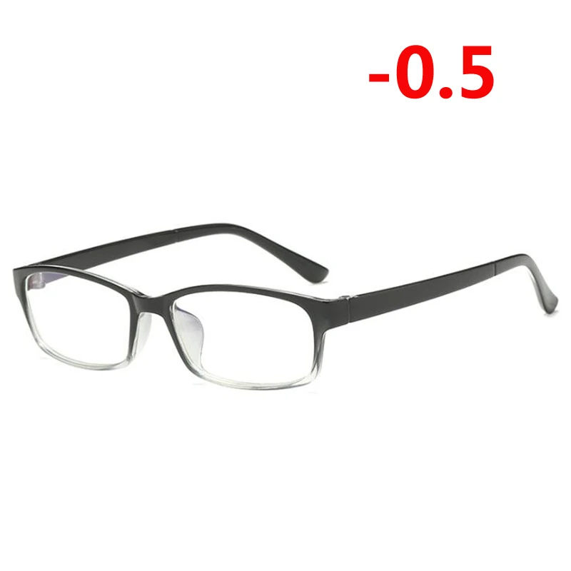 Myopia 50 0-0,5-1-1,5-6. 0 готовой близорукость очки Для женщин Для мужчин Anti-Blu-ray черный прозрачный каркас с коротким-очки для коррекции зрения со степенью - Цвет оправы: Myopia 50