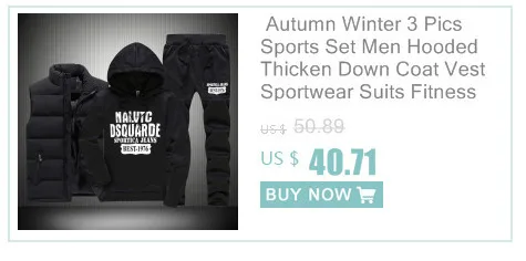 Осенне-зимний спортивный комплект из 3 предметов, мужской утепленный пуховик с капюшоном, жилет, спортивная одежда, костюмы, одежда для фитнеса, толстовка, штаны, мужской M-5XL