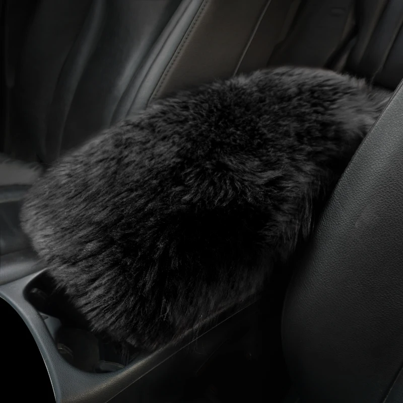 ROWNFUR Австралийская овчина автомобильный подлокотник крышка центр Авто аксессуары универсальные подлокотники защита подлокотника теплые коврики
