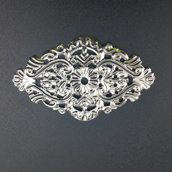 rhodium36x59mm 20pcs 10-20 шт./партия ложечки металлические филигранные цветы срез амулеты База Установка ювелирных изделий DIY компоненты - Цвет: rhodium36x59mm 20pcs
