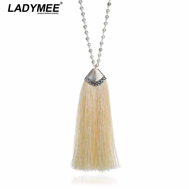 LADYMEE Pendant Necklace Choker Elegant Simple Design Bohemain Boho Fashion Long Tassel Necklaces Pendants Colier Women Jewelry | Украшения