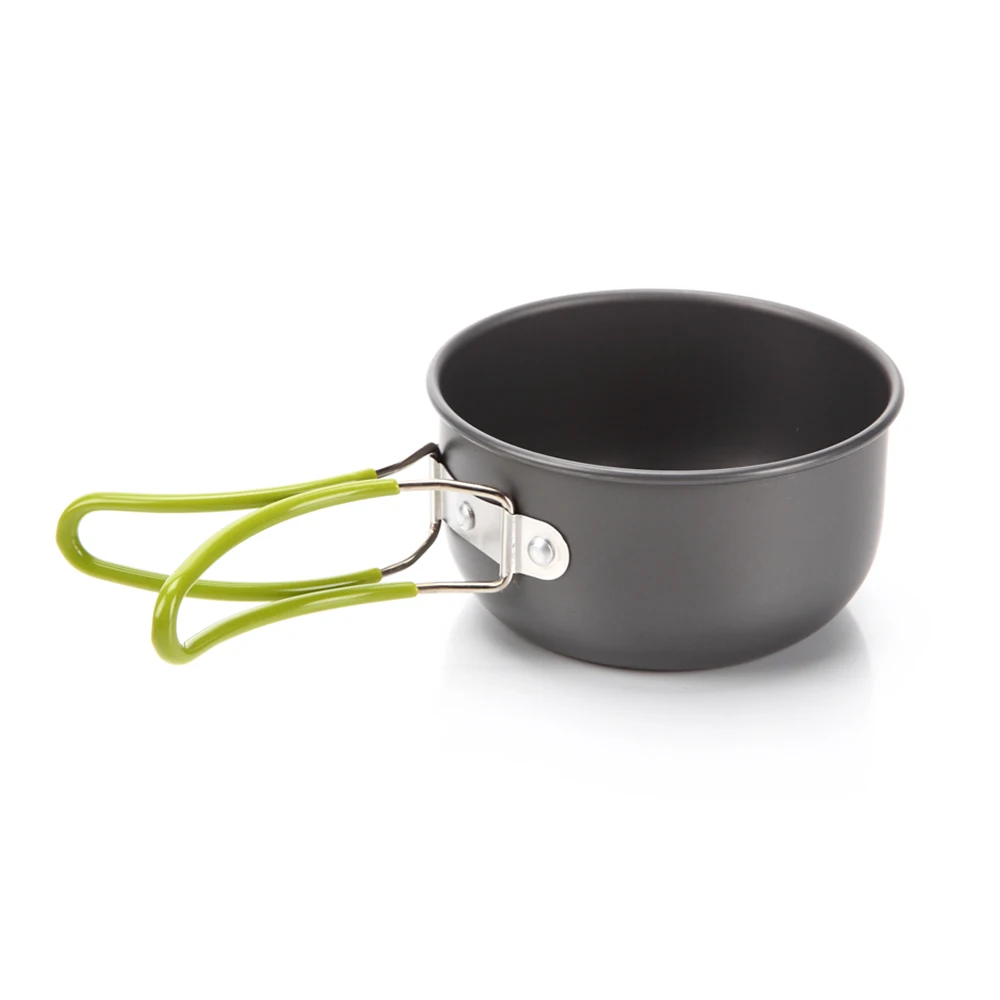 Портативный набор для приготовления пищи на открытом воздухе кастрюль миски