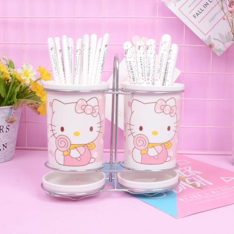 Hello Kitty мультфильм прекрасный канистра Бытовая палочка для еды баррель коробка