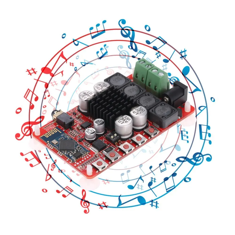 TDA7492 Wireless Bluetoo 4.0 Stereo Digital Power Amplifier Module 50W+50W 2-channel Audio Receiver Board | Инструменты