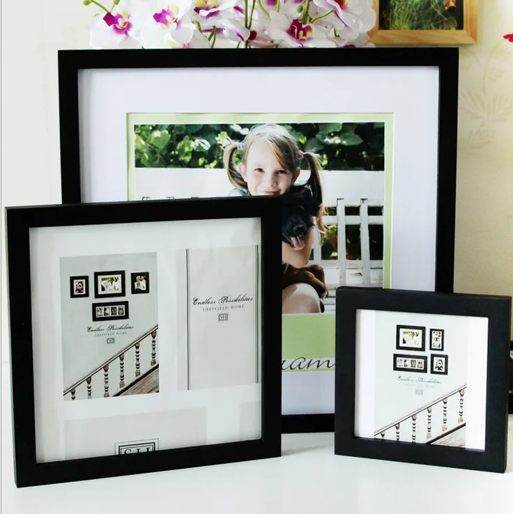 Современная квадратная цельная деревянная фоторамка рамка для живописи