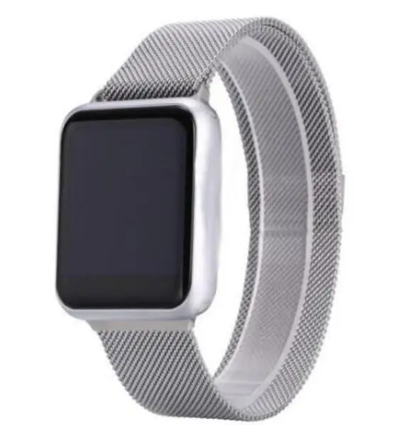 milanese silver IWO 8 PLUS 44 мм часы 4 пульсометр чехол для смарт часов для apple iPhone Android телефон IWO 5 6 9 обновление не apple Watch - Цвет: milanese silver