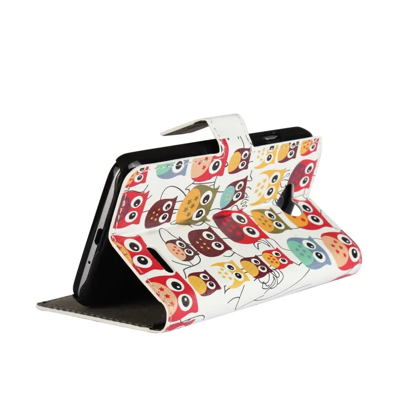 Кожаный чехол-бумажник с рисунком совы для LG L70 D320 D320N чехол Etui Capinhas Coque Hoesjes