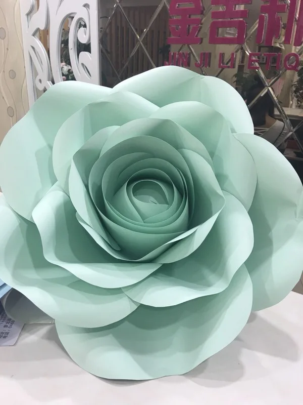 color 2 3D бумажные Цветочные украшения для свадебного стула/большие бумажные цветы/цветы ручной работы - Цвет: color 2