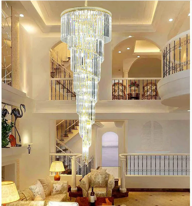 Бесплатная доставка золотой современный подвесной светильник D550mm H1800mm