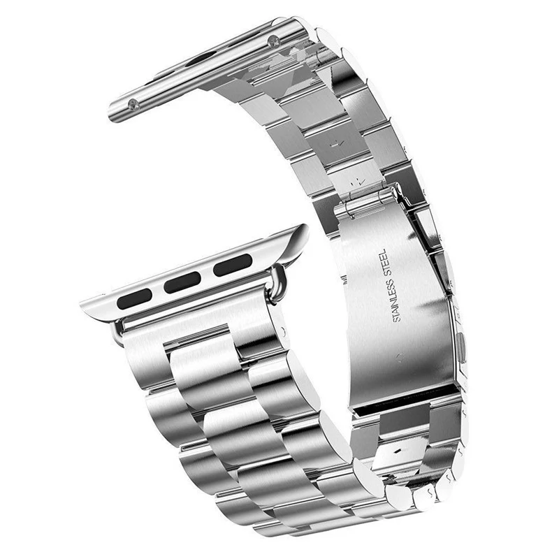 silver Ремешок для apple watch 44 мм 40 мм apple watch 5 4 3 2 1 Iwatch 42 мм 38 мм браслет из нержавеющей стали ремешок для часов - Цвет ремешка: silver
