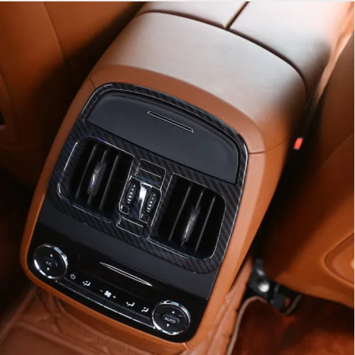 

Carbon Fiber ABS Plastic Rear Air Conditioning Outlet Vent Frame Cover Trim Accessories For Maserati Levante 2016 Car-Styling