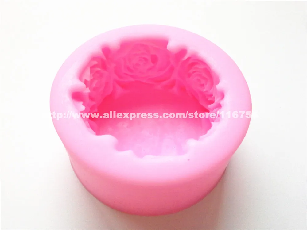 

Free Shipping Cylinder Flower Shaped Silicone Mold Cake Decoration Fondant Cake 3D Food Grade Silicone Mould 069