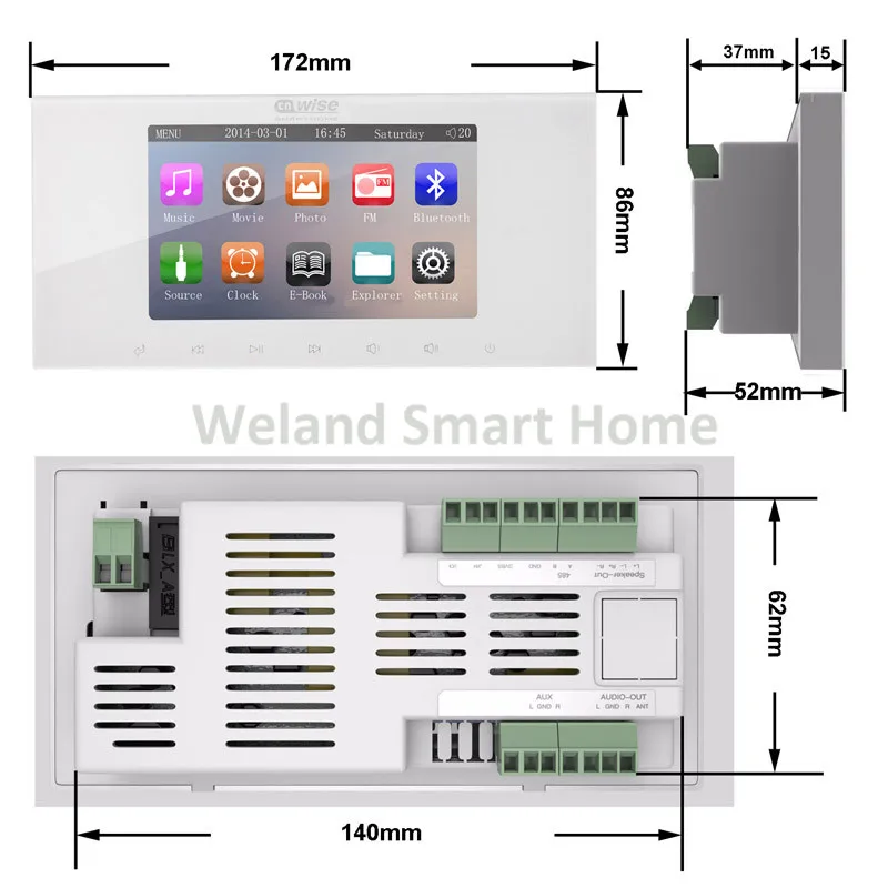 

New Room Music Player 3 in 1 HD Screen Home Theater Digital Cinema Stereo FM/SD/BT/USB Music Player,home audio in wall amplifier
