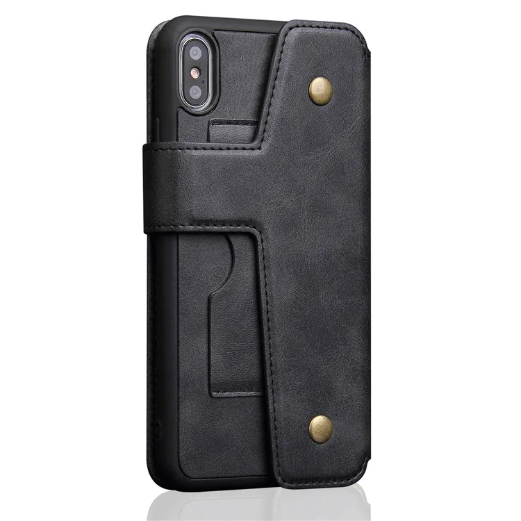 Роскошная натуральная кожа Сьемный чехол для телефона для Apple IPhone X XS 11 Pro Max XR 6s 7 8 плюс крышкой и отделением для карт Кошелёк на магните чехол