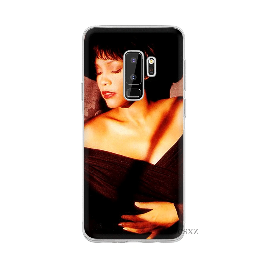 Singer Whitney Houston Phone Case Cover For Samsung Galaxy S8 S9 Plus Note 8 9 S7 Edge Soft TPU Cases | Мобильные телефоны и