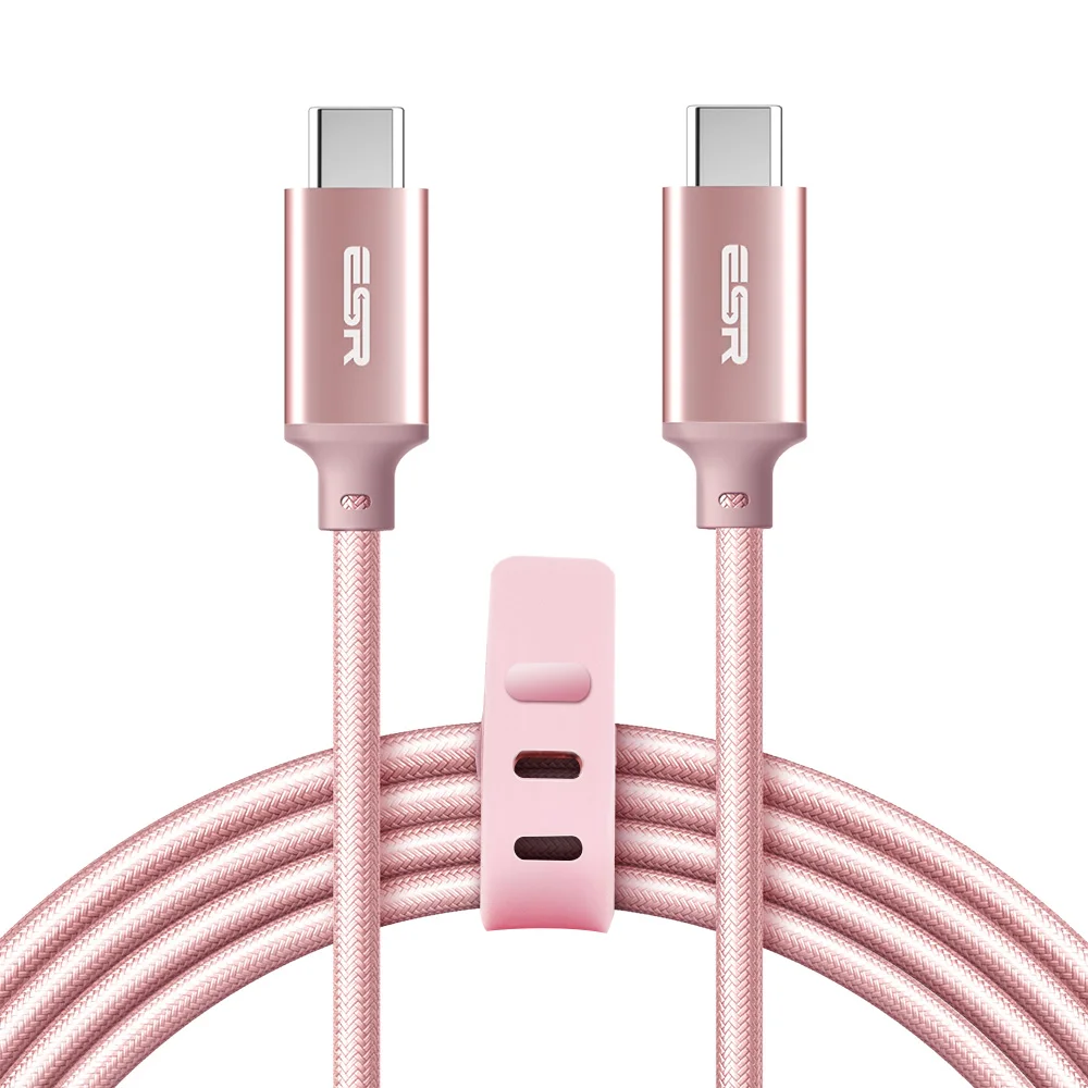 Кабель USB 2,0 от USB-C до USB-C, ESR Синхронизация данных Быстрая зарядка 2 м тип-c к тип-c кабель для MacBook, для Samsung S8, для LG G6 V20 G5