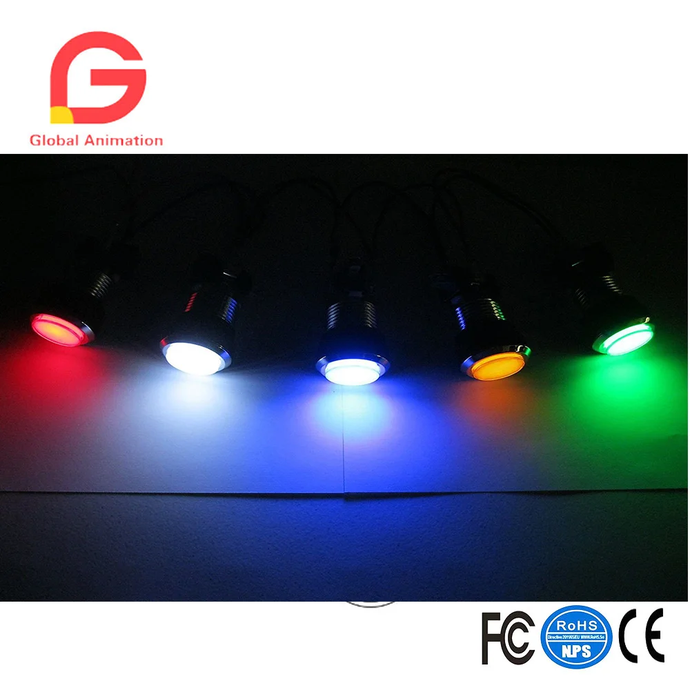 

10 PCS of Arcade illuminated LED 1p 2p Start Push Button for jamma mame 5 colors