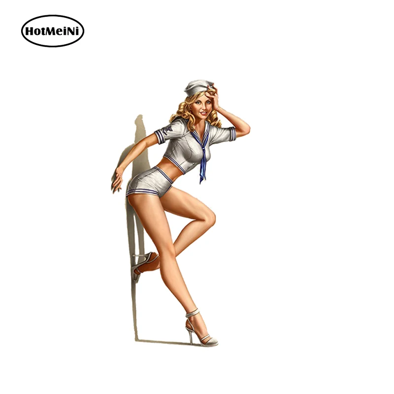HotMeiNi Blonde-Sailor-Ver.2-Pin-Up-Girl-Decal Waterproof Car Accessories bumper window car sticker 15cm x13cm | Автомобили и