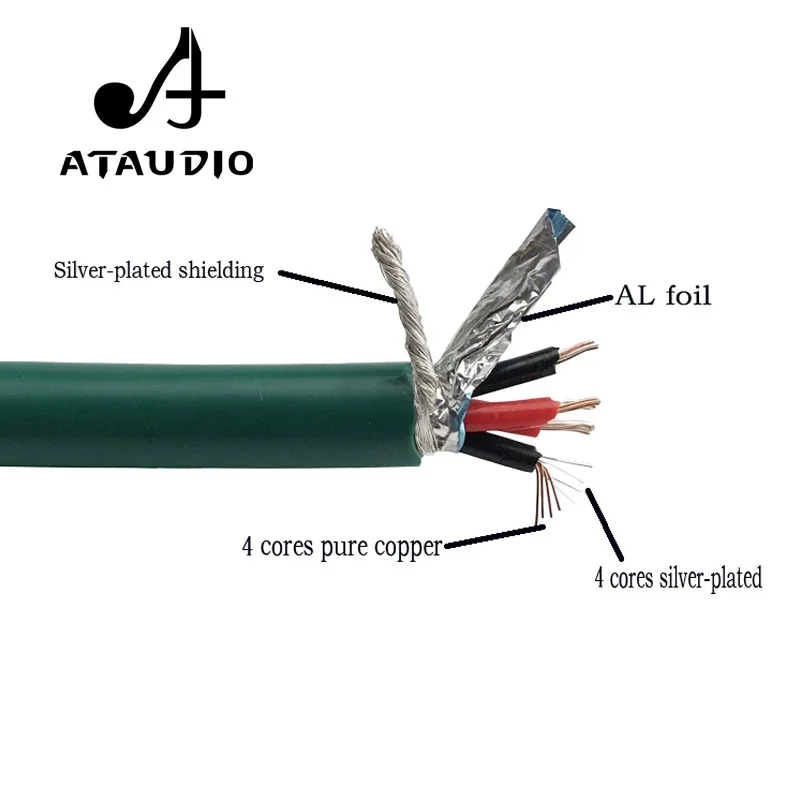 ATAUDIO 2328 Hifi посеребренный и медный rca оптовый кабель высокопроизводительный xlr для