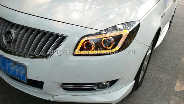 Для A8 Стиль для Verano Regal Opel insignia светодиодный полосная фара с Bi Xenon объектив проектора 2010-2013 год двойной Цвет JC V1