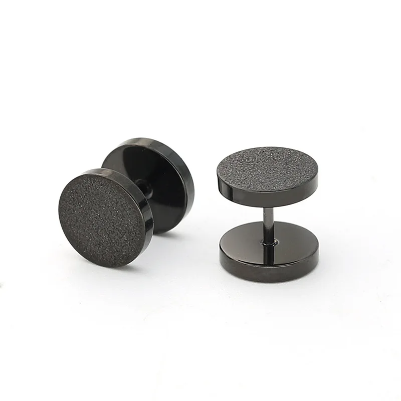 Нильсен штангой Серьги стержня Гантели один матовый блестящей Круглый