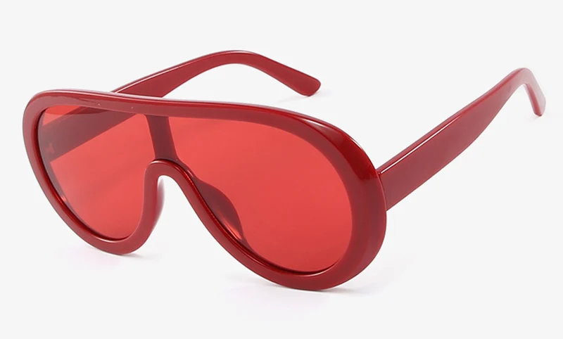red lens Kachawoo цельные Солнцезащитные очки Модные женские зеленые белые красные очки солнцезащитные очки большие мужские летние аксессуары - Цвет линз: red lens