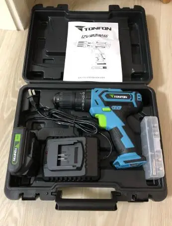 drill Xiaomi Mijia Tonfon Беспроводная электрическая Аккумуляторная дрель ударный Мощный драйвер 12 в 1200 мАч батарея 2 скорости вращения вперед и назад D5 - Цвет: drill