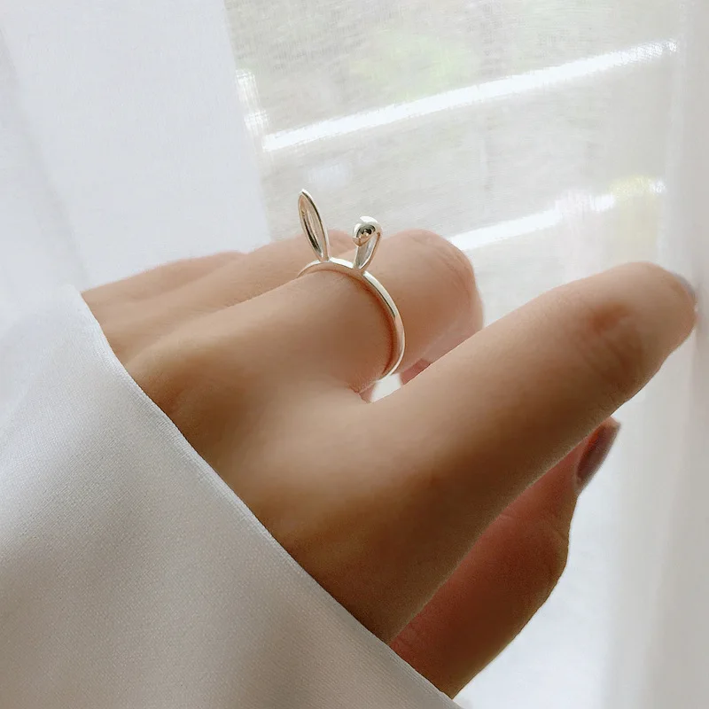 Милый Серебристый женский подарок на день рождения с ушками кролика|gifts silver|gift for
