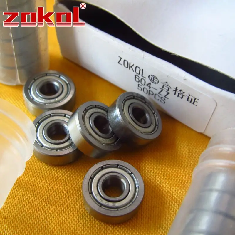 ZOKOL 604 ZZ подшипник 604ZZ 604zz миниатюрный радиальный шарикоподшипник 4*12*4 мм|bearing