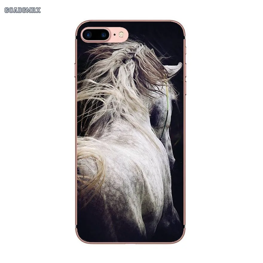 Мягкие прозрачные чехлы для iPhone 6 6S 7 8 Plus X XS MAX XR 4 4S 5 5S SE 5C андалузская лошадь
