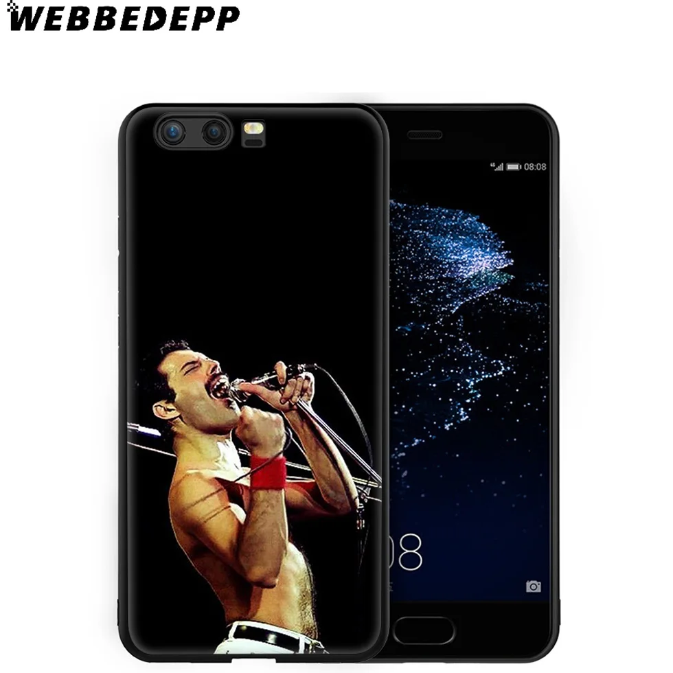 WEBBEDEPP Queen Freddie Mercury Soft Case for Huawei P8 P9 P10 P20 P30 Lite Pro P Smart Z Plus 2019 Y6 Prime 2018 2017 Mini |