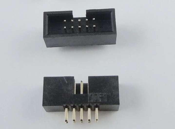 100 шт. 1 27 мм x заголовок коробки 2x5 Pin 10 Двухрядное сквозное отверстие DIP Тип Прямой