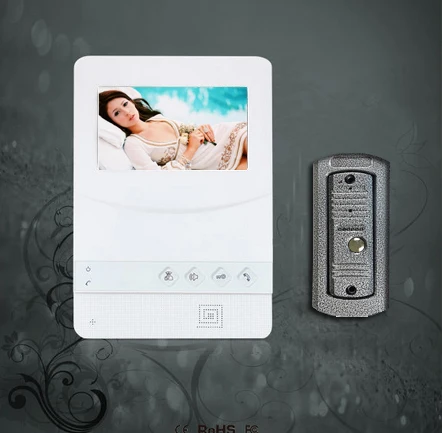 Телефон двери 4 3 &quotTFT монитор LCD цветной видео домофон Водонепроницаемый ночного