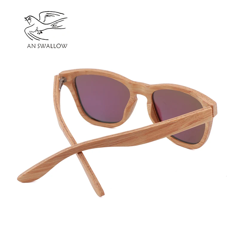 Lunetes de soleil mode bambou hommes rétro classique polarisé TAC lentille UV400 lunetes à rayonnement neuf|Мужские
